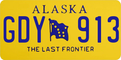 AK license plate GDY913