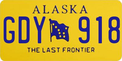 AK license plate GDY918