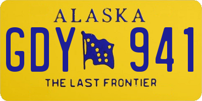 AK license plate GDY941