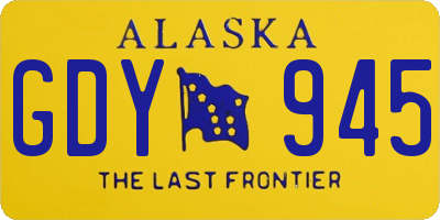 AK license plate GDY945