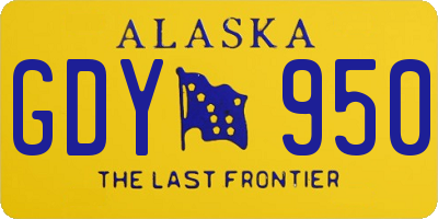 AK license plate GDY950