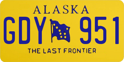 AK license plate GDY951