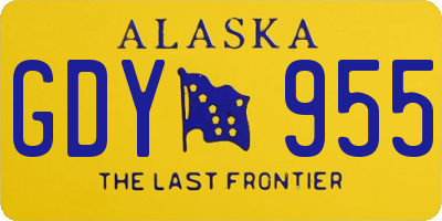 AK license plate GDY955