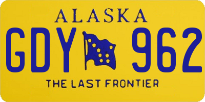 AK license plate GDY962