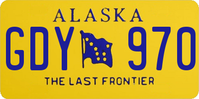 AK license plate GDY970