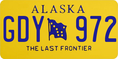 AK license plate GDY972