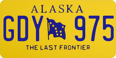 AK license plate GDY975