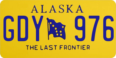 AK license plate GDY976
