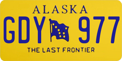 AK license plate GDY977