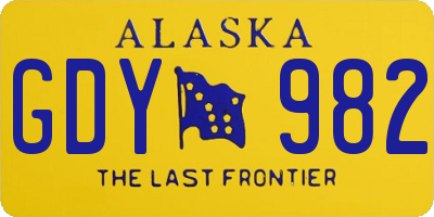 AK license plate GDY982