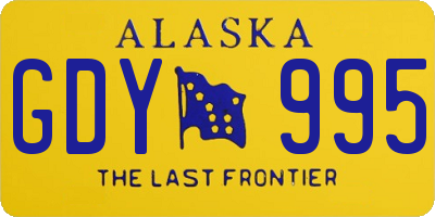 AK license plate GDY995