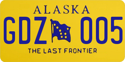 AK license plate GDZ005