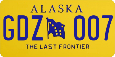 AK license plate GDZ007