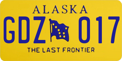 AK license plate GDZ017