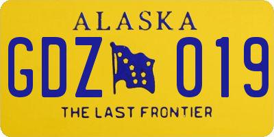 AK license plate GDZ019