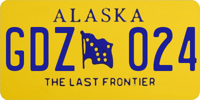 AK license plate GDZ024
