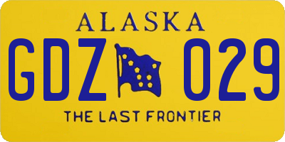 AK license plate GDZ029