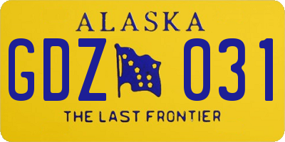 AK license plate GDZ031