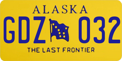 AK license plate GDZ032