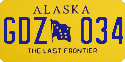 AK license plate GDZ034