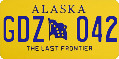 AK license plate GDZ042