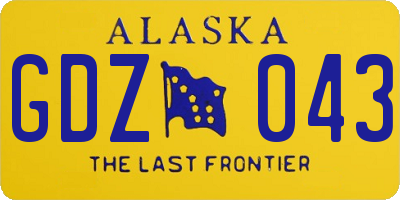 AK license plate GDZ043