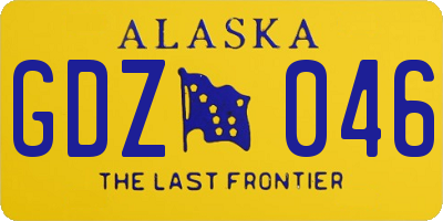 AK license plate GDZ046