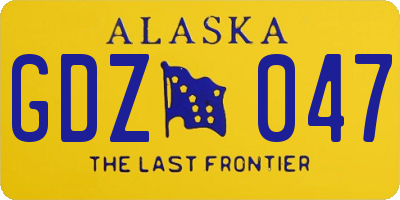 AK license plate GDZ047