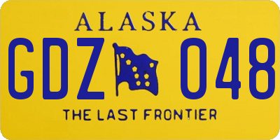AK license plate GDZ048