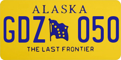 AK license plate GDZ050