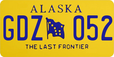 AK license plate GDZ052