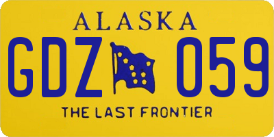 AK license plate GDZ059