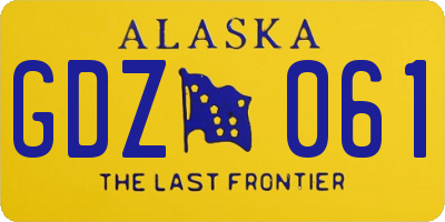 AK license plate GDZ061