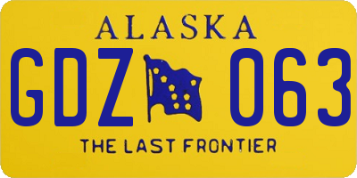 AK license plate GDZ063