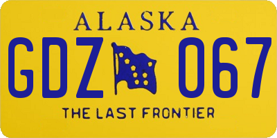 AK license plate GDZ067
