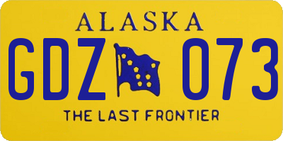 AK license plate GDZ073