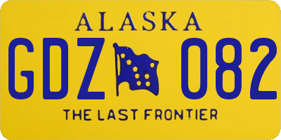 AK license plate GDZ082
