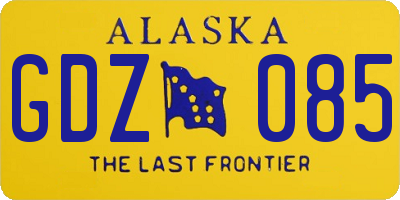 AK license plate GDZ085