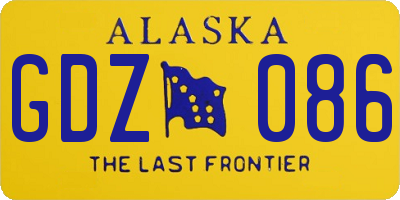 AK license plate GDZ086