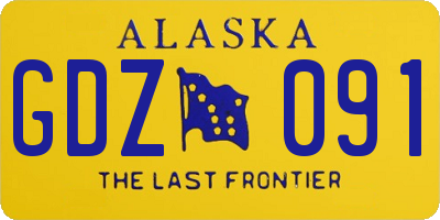 AK license plate GDZ091