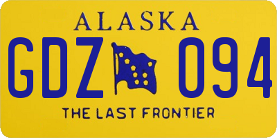 AK license plate GDZ094