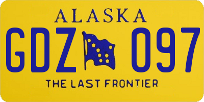 AK license plate GDZ097