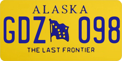 AK license plate GDZ098