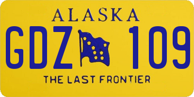 AK license plate GDZ109