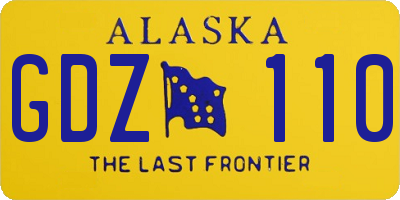 AK license plate GDZ110
