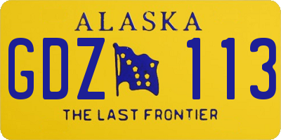 AK license plate GDZ113