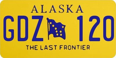 AK license plate GDZ120