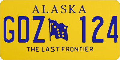 AK license plate GDZ124