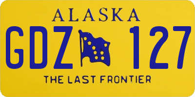 AK license plate GDZ127