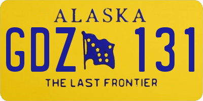 AK license plate GDZ131